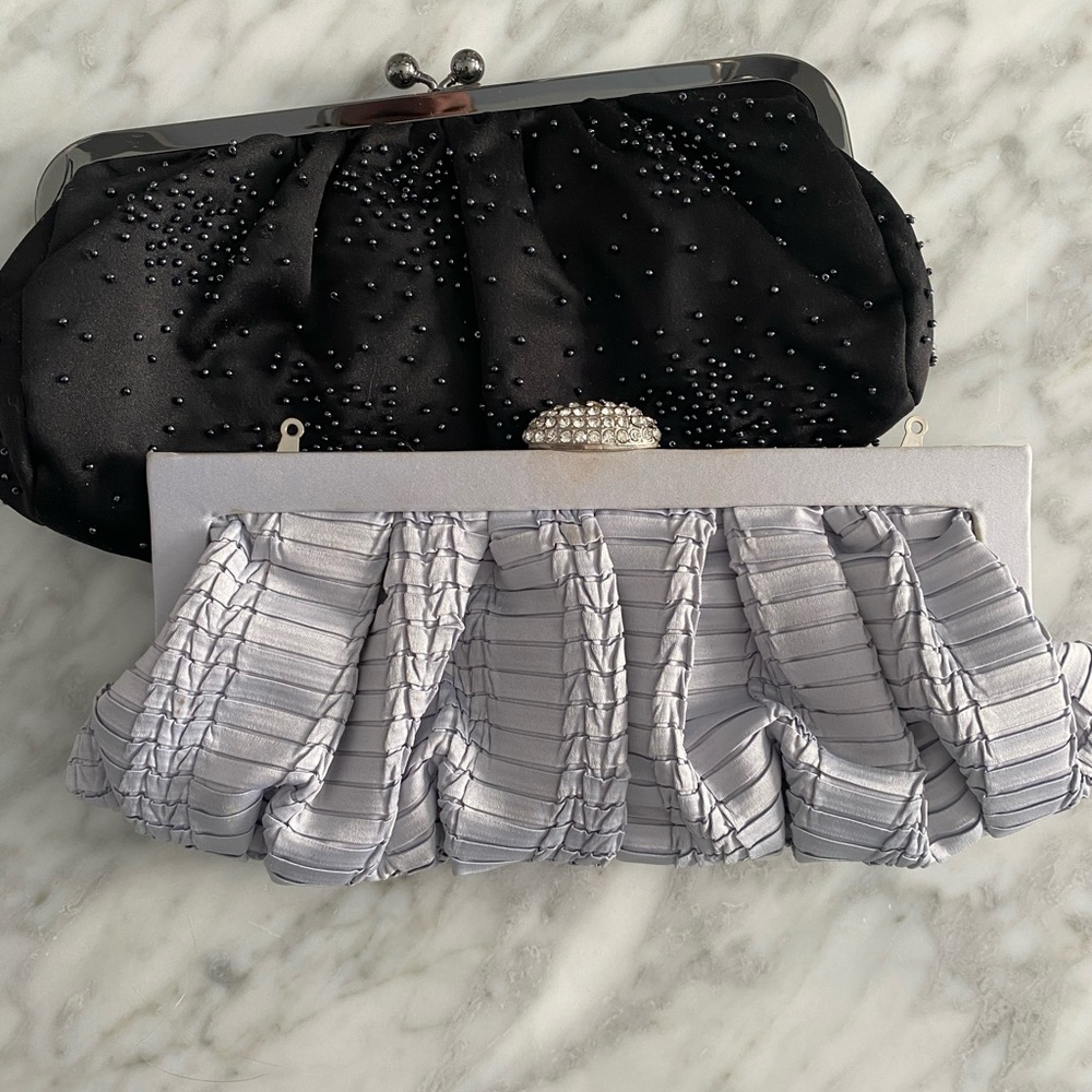 Black and silver evening bag